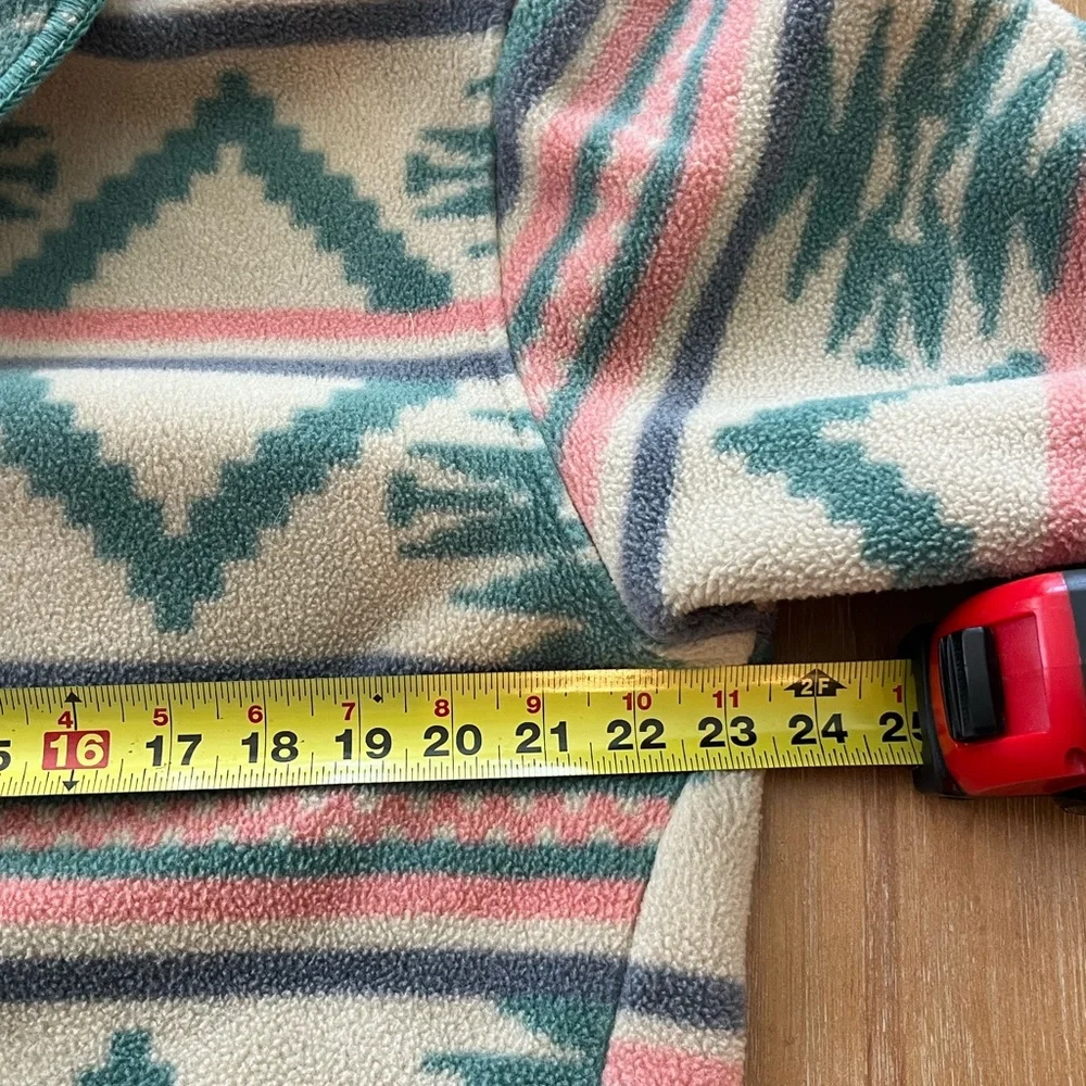 Vintage WoolRich fleece jacket womens SMALL made in USA southwestern Aztec shawl - Picture 5 of 7